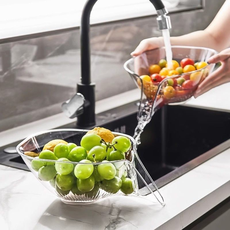 Removable Dish & Draining Basket - DrainEase-Grey-State of Style
