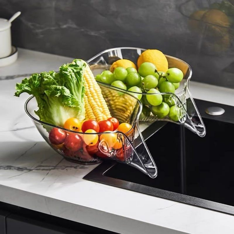 Removable Dish & Draining Basket - DrainEase-Grey-State of Style