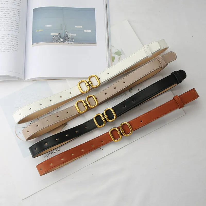Retro Buckle Designer Belt | Chic & Adjustable-Black-State of Style