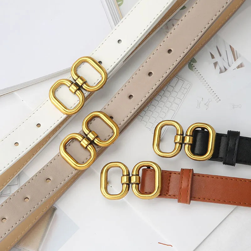 Retro Buckle Designer Belt | Chic & Adjustable-Black-State of Style