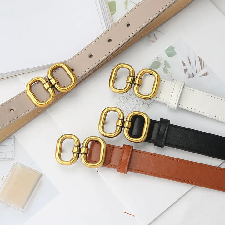 Retro Buckle Designer Belt | Chic & Adjustable-Black-State of Style