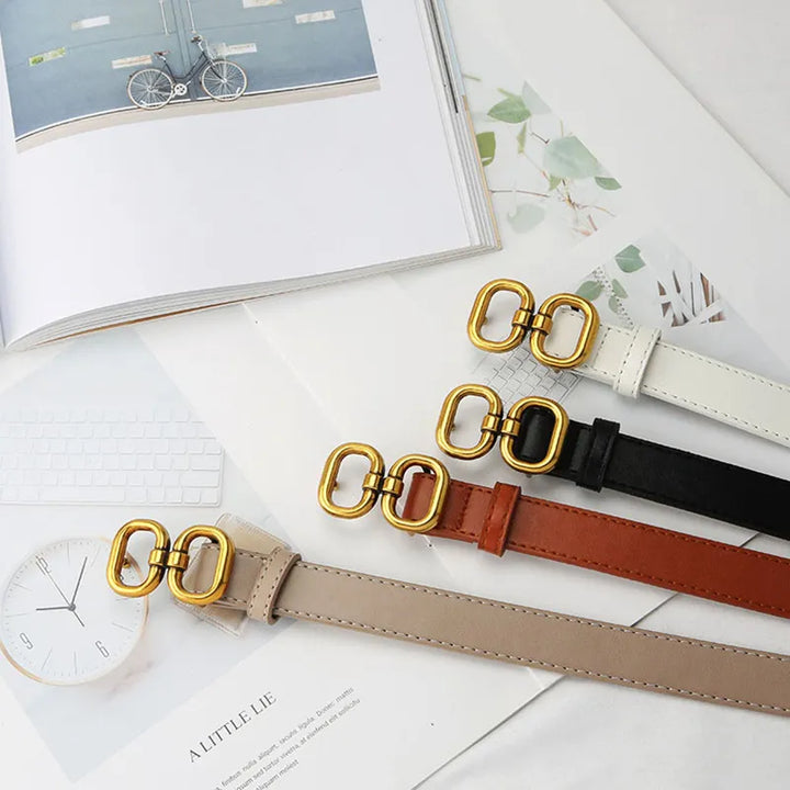 Retro Buckle Designer Belt | Chic & Adjustable-Black-State of Style