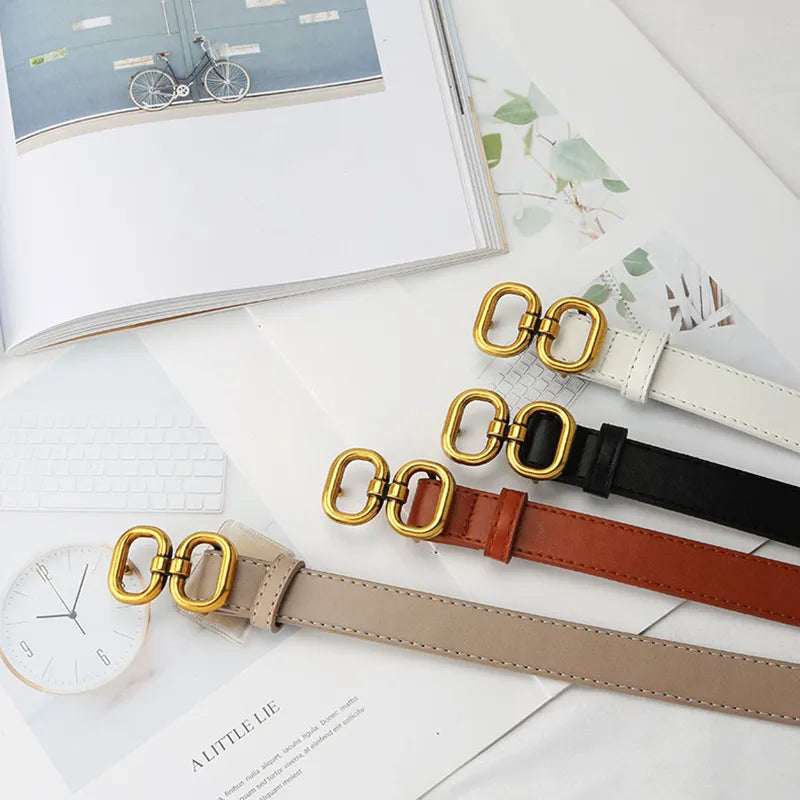 Retro Buckle Designer Belt | Chic & Adjustable-Black-State of Style