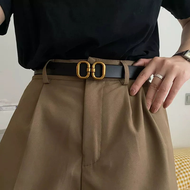 Retro Buckle Designer Belt | Chic & Adjustable-Black-State of Style