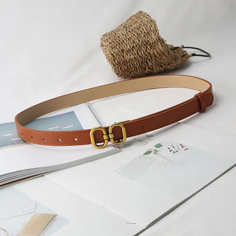 Retro Buckle Designer Belt | Chic & Adjustable-Black-State of Style