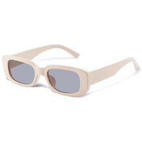 Retro Rectangular Y2K Sunglasses - Aria-Beige grey-State of Style