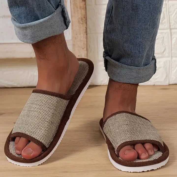 Rob - Mesh Comfort Pantoffels-Lichtbruin-37-38-State of Style