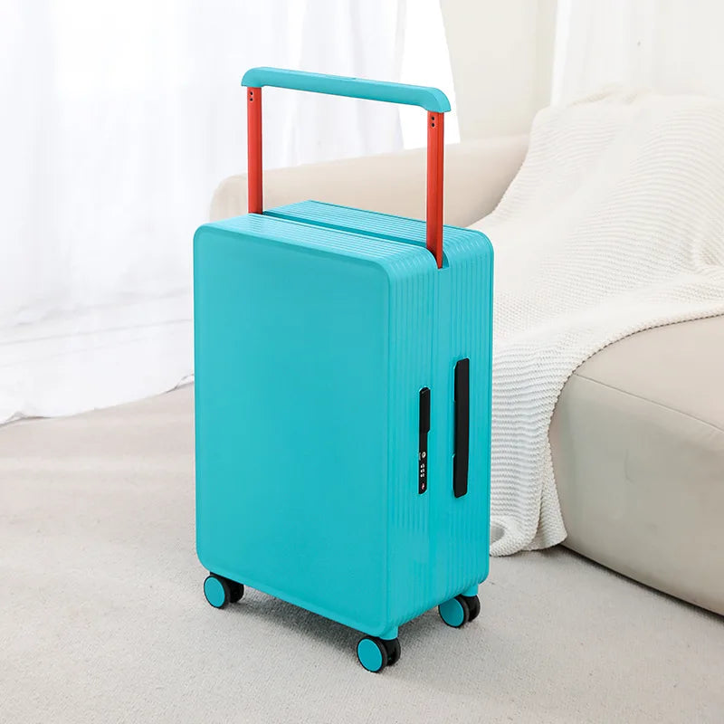 Robust PP hard shell suitcase – Dublin-Blue-S (42 L)-State of Style