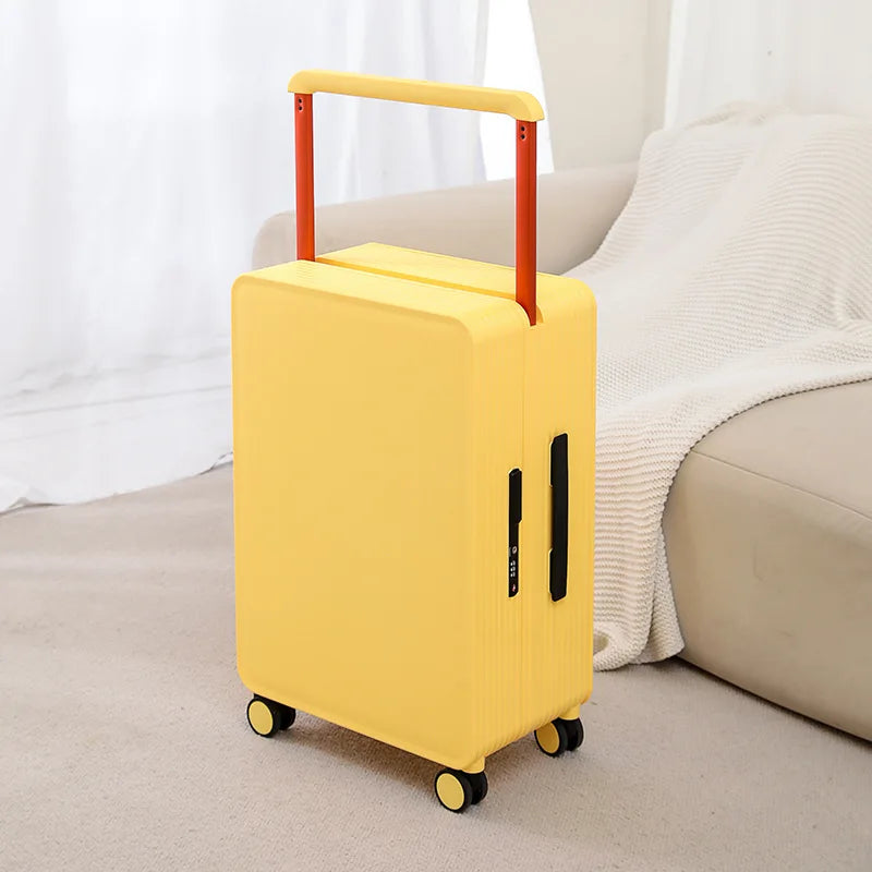 Robust PP hard shell suitcase – Dublin-Yellow-S (42 L)-State of Style