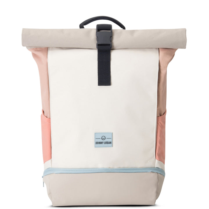 Rolltop Backpack – UrbanFlow-Beige Pink-State of Style