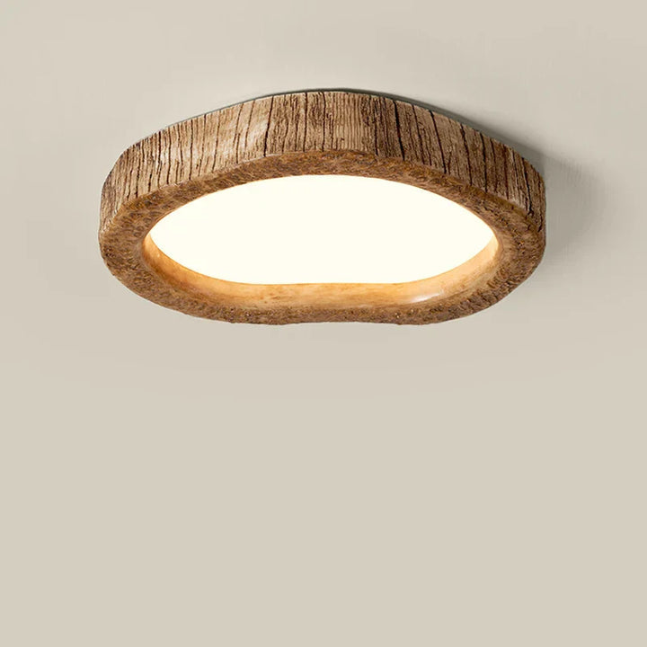 Rustic LED Ceiling Light with Wood Effect - Auralog-35 cm-State of Style