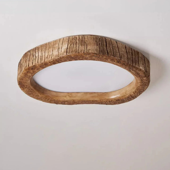 Rustic LED Ceiling Light with Wood Effect - Auralog-35 cm-State of Style