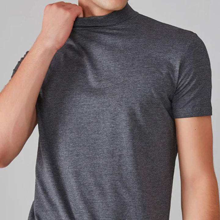 Ryan Elegant High-Collar Shirt-Grey-S-State of Style