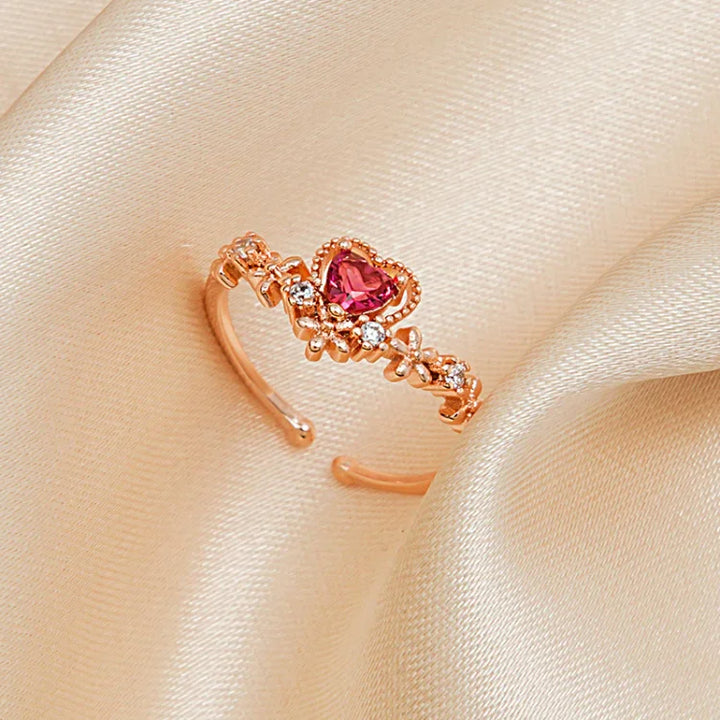 Scarlett Red Crystal Love Ring-State of Style