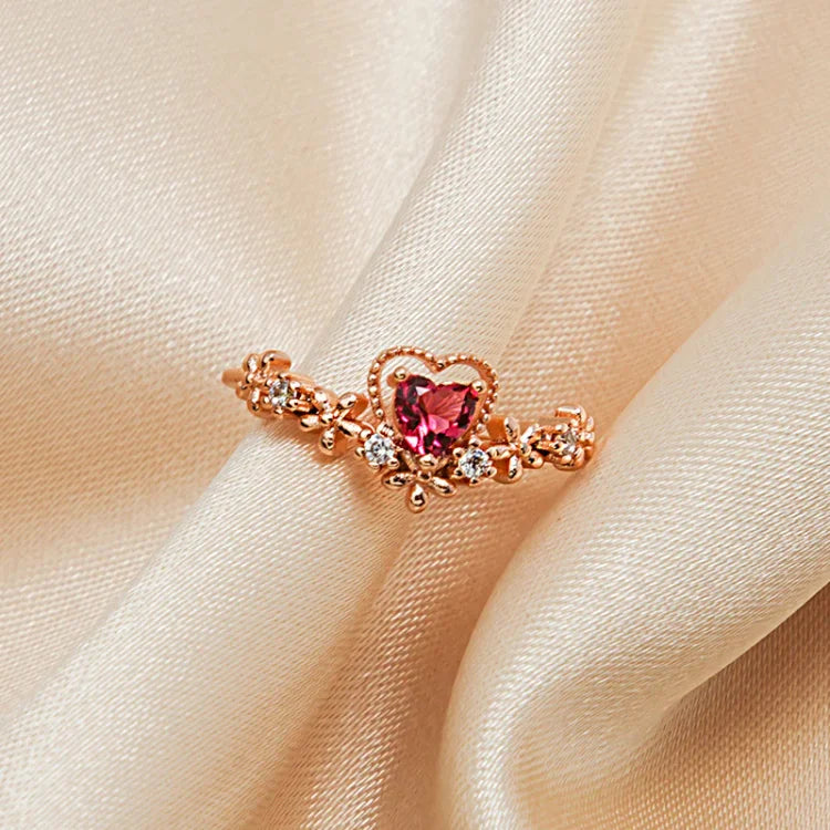 Scarlett Red Crystal Love Ring-State of Style