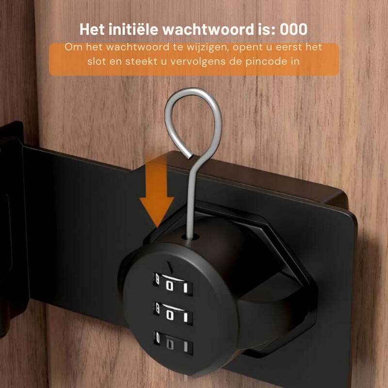 SecureCode - Keyless Combination Lock-Black-State of Style