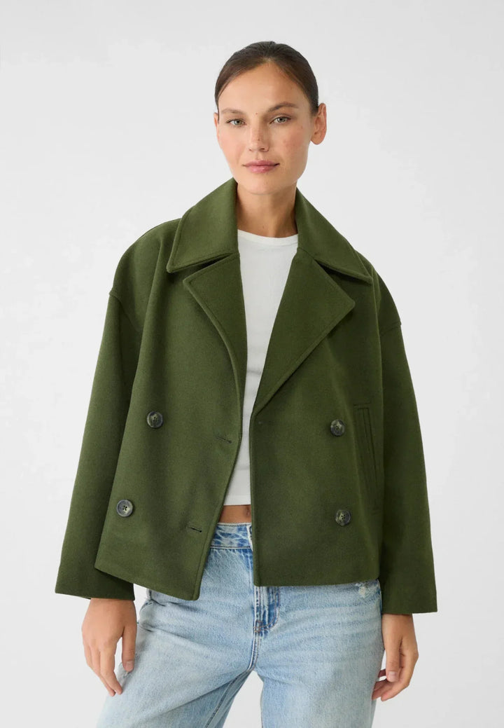 Autumn short jacket in double-breasted style – Clara
