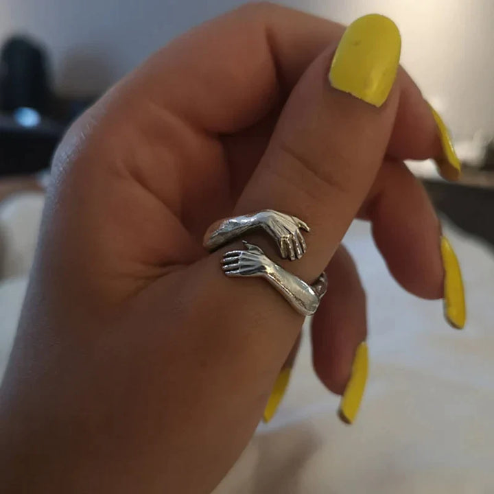 Silver Hug Ring | Elegant Hug Design-State of Style