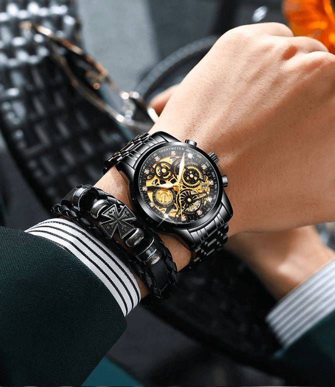 Skeleton Men's Watch - Eclipse-Silver-State of Style