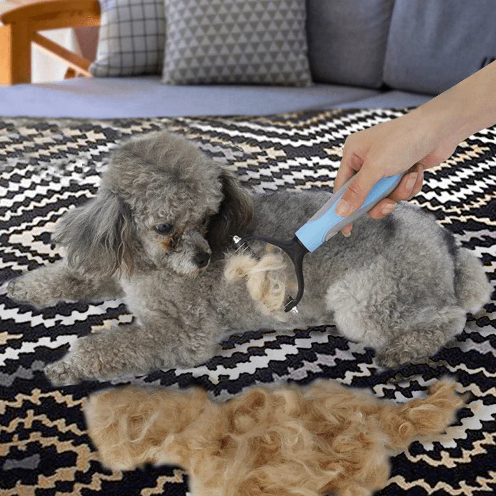 SmoothGroom Double-Sided Pet Grooming Comb-Blue-State of Style