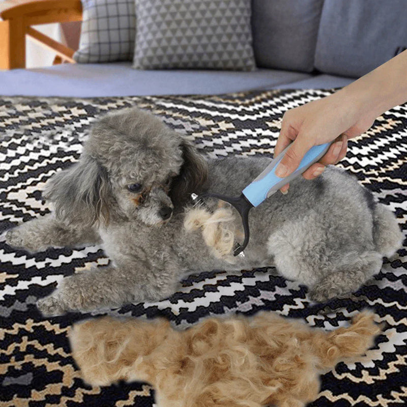 SmoothGroom Double-Sided Pet Grooming Comb-Blue-State of Style
