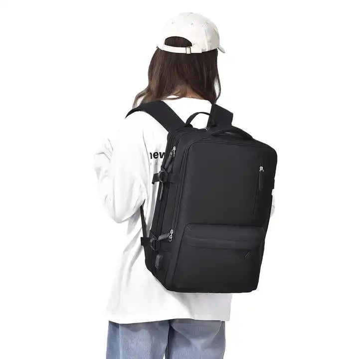Spacious Versatile Backpack - TrailSafe Pro-Black-State of Style