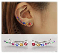 Sparkling Dangle Earrings-Silver-State of Style