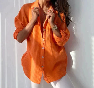 Spring & Summer Breeze Blouse-Orange-S-State of Style