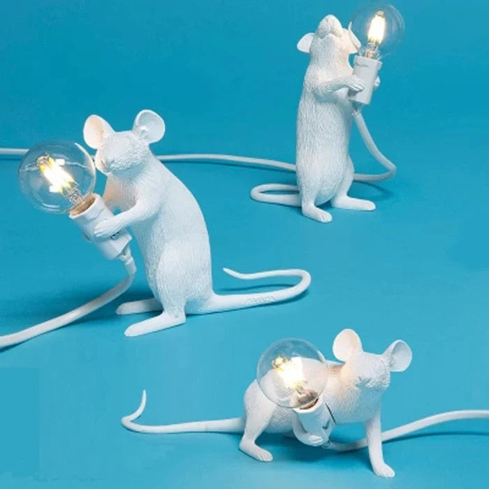 SqueakLight Mouse lamp-Standing Mouse / Gold-State of Style