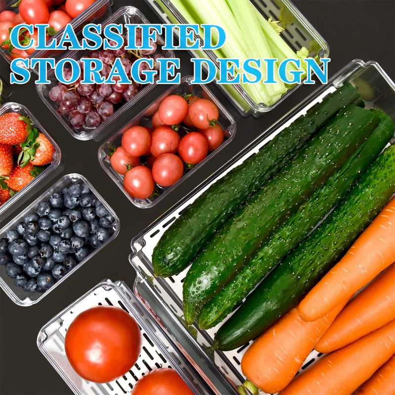 Stackable Fridge Organizer Set of 10 - FridgeMaster-State of Style