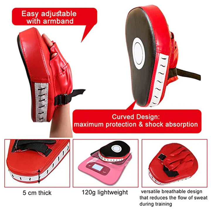 StrikeShield - Advanced Curved Boxing Pad-Red-State of Style