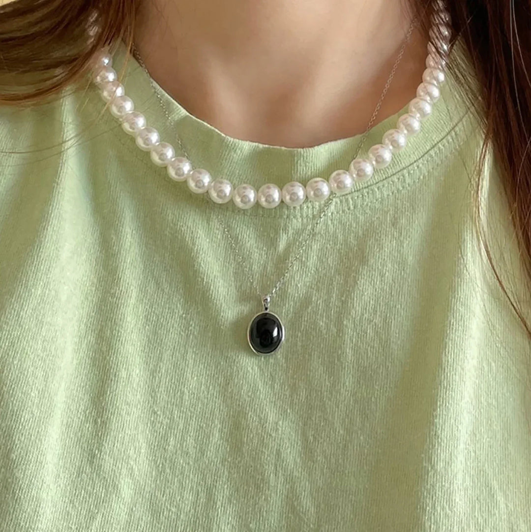 Stunning Black Opal Necklace-State of Style