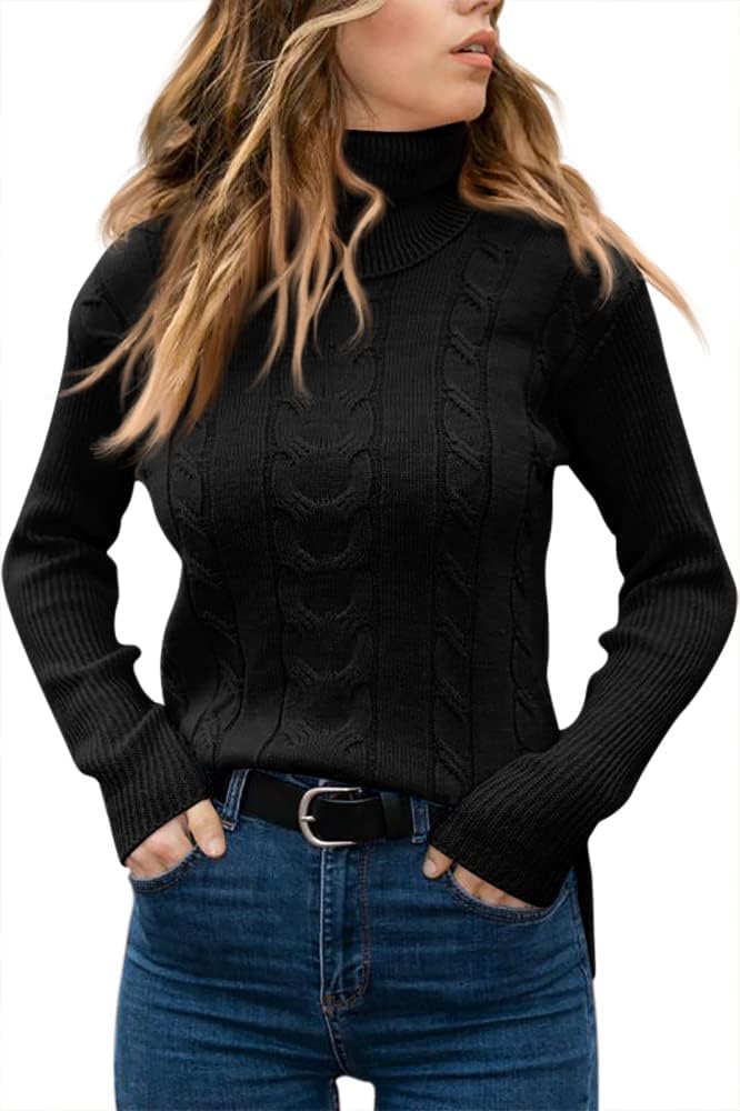 Stylish Knitted Women's Turtleneck - Denise-Apricot-S-State of Style