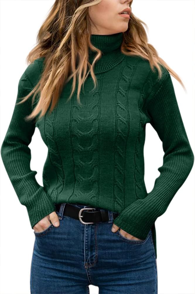 Stylish Knitted Women's Turtleneck - Denise-Apricot-S-State of Style