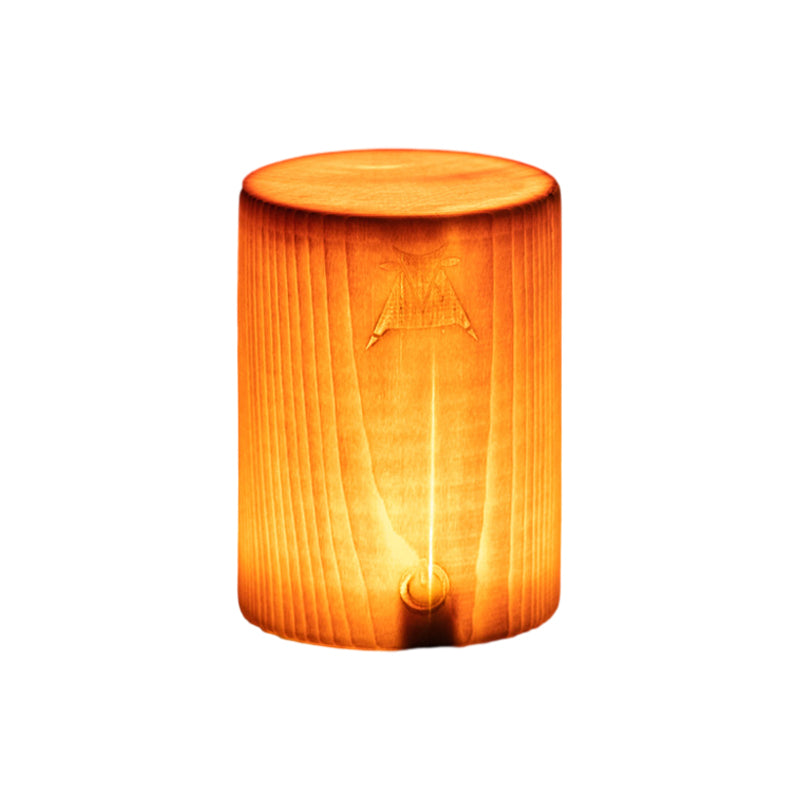 Stylish LED Table Lamp - WoodGlow-6cm x 7.5cm-Cylinder-State of Style