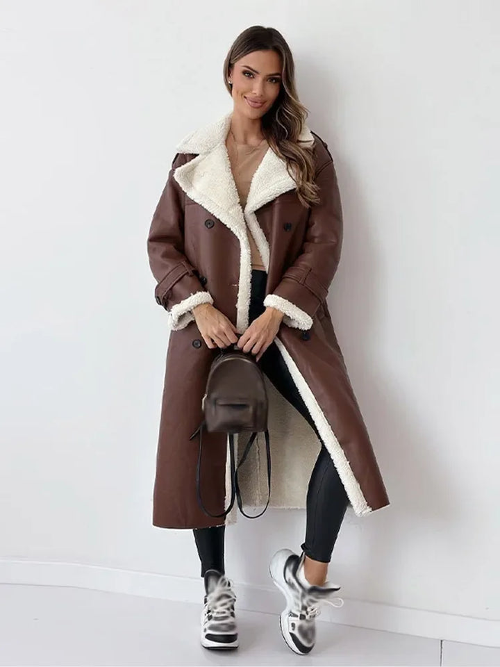 Stylish Long Women's Winter Coat - Seraphina-Black-S-State of Style