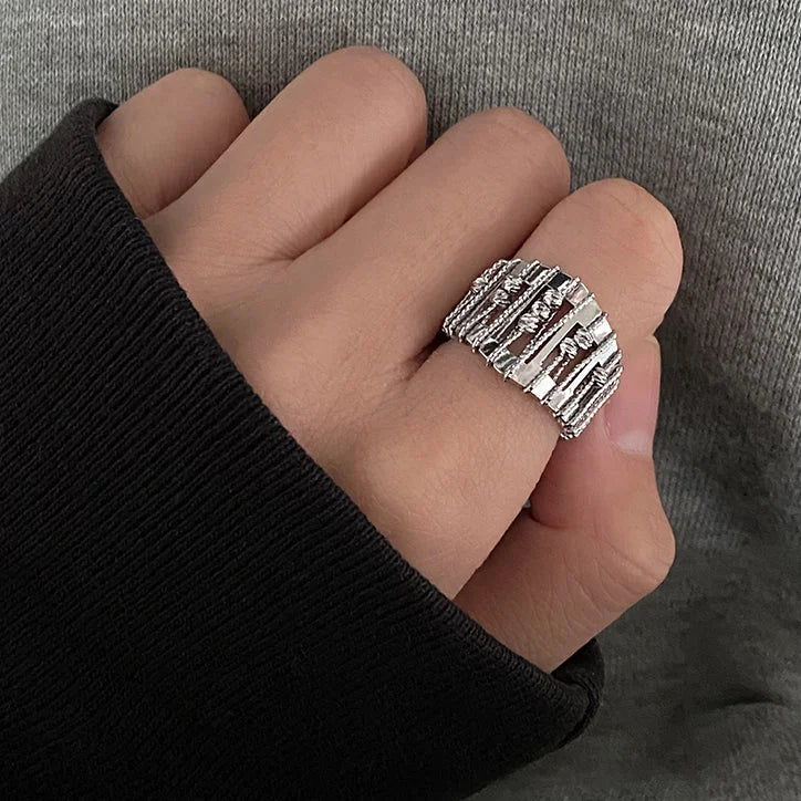 Stylish Openwork Pearl Ring – Alina-State of Style