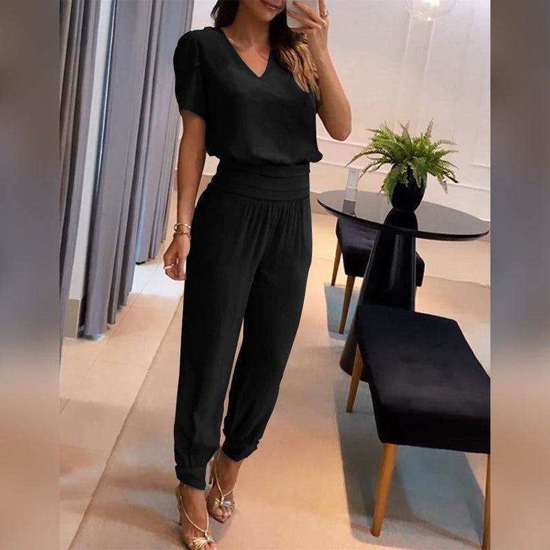 Stylish Printed Jumpsuit - Nova-Black-S-State of Style