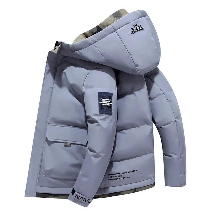 Stylish Quilted Men's Winter Jacket - Milo-Grey-XS-State of Style