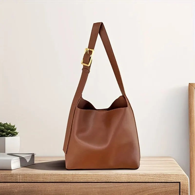 Stylish Shoulder Bag for Every Day - Luxe Everyday-Brown-State of Style