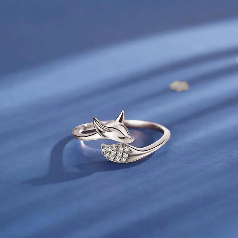 Stylish Silver Fox Ring - Renara-Silver-5-State of Style