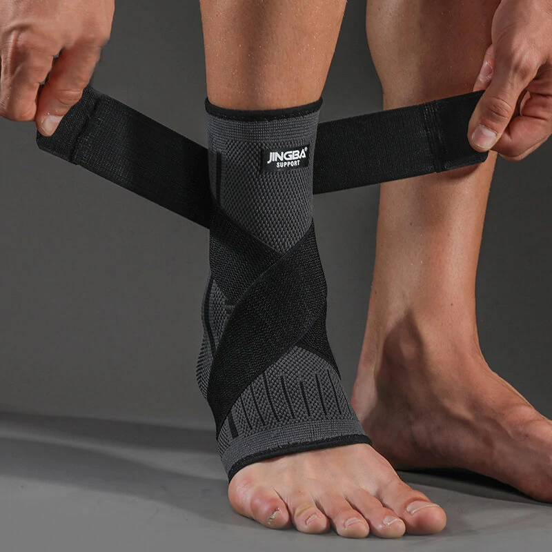 Supportive Compression Ankle Brace - FlexiFit-Black-M (1-4)-State of Style