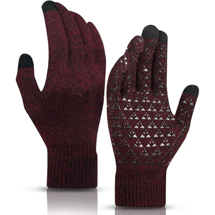 Thermal Touchscreen Winter Gloves - WarmFlex-Black Red-State of Style