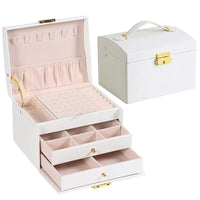 Three-Layer Jewellery Box | Organised Storage-WHITE-State of Style