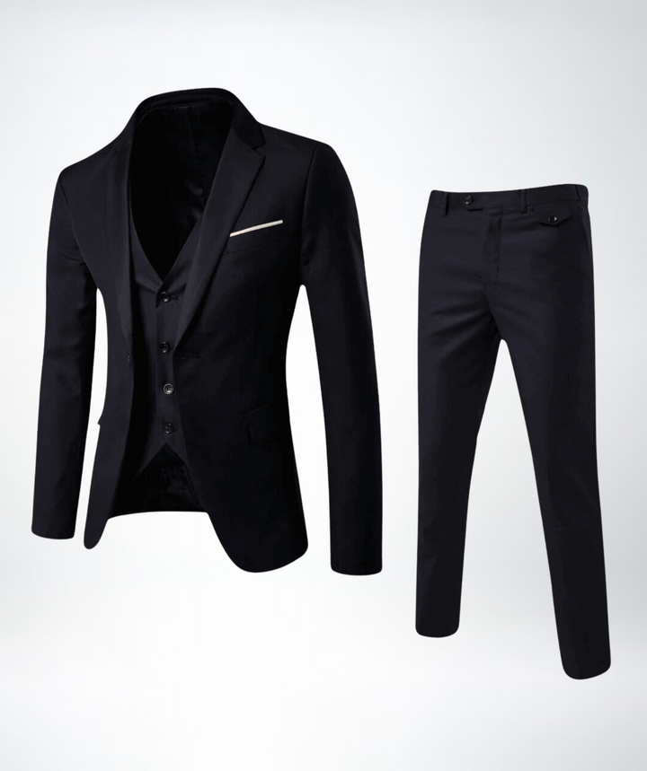 Three-Piece Suit - Archer-Black-S-State of Style