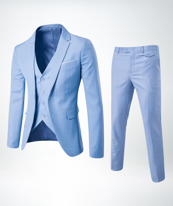 Three-Piece Suit - Archer-Light Blue-S-State of Style