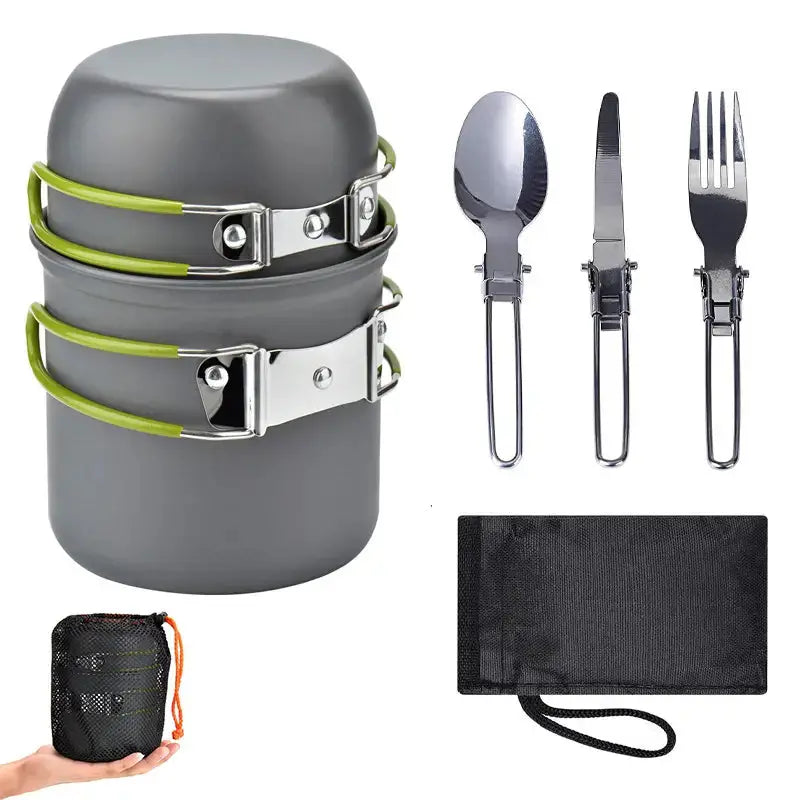 TrekChef Camping Cookware Set with Utensils-State of Style