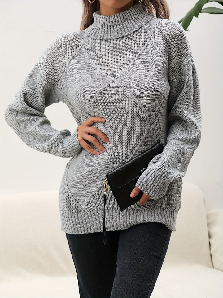Trendy Plain Turtleneck - Selena-Yellow-S-State of Style
