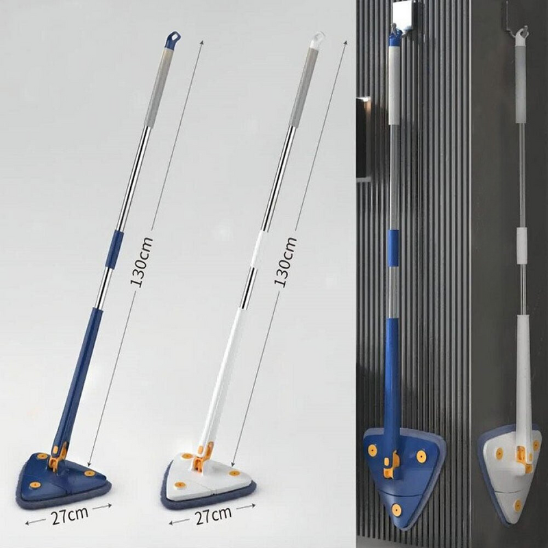 Triangular Mop - CleanReach-Blue + Free 4 Microfiber Cloths-State of Style
