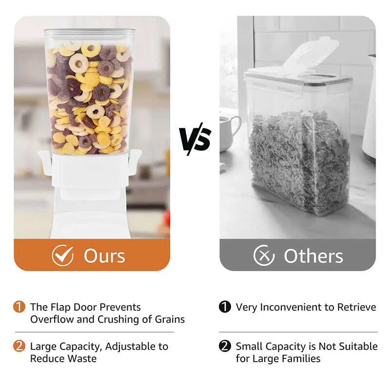 Vertical Grain Dispenser - CerealKeeper-Black-State of Style